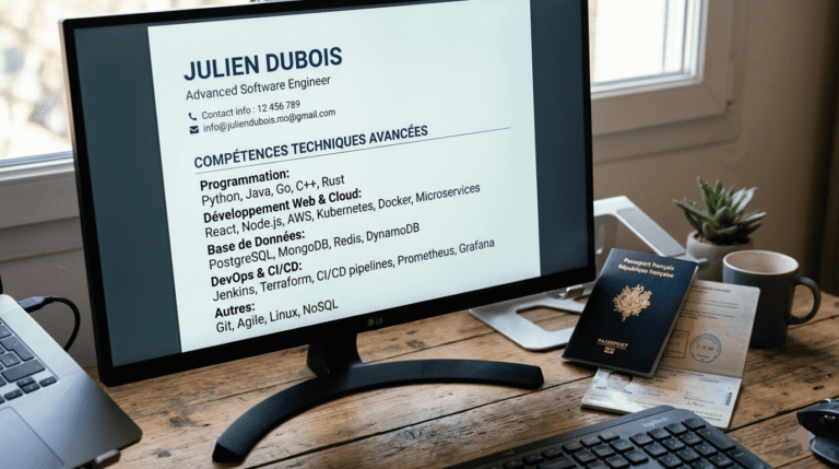 CV d'un expatrié français pour