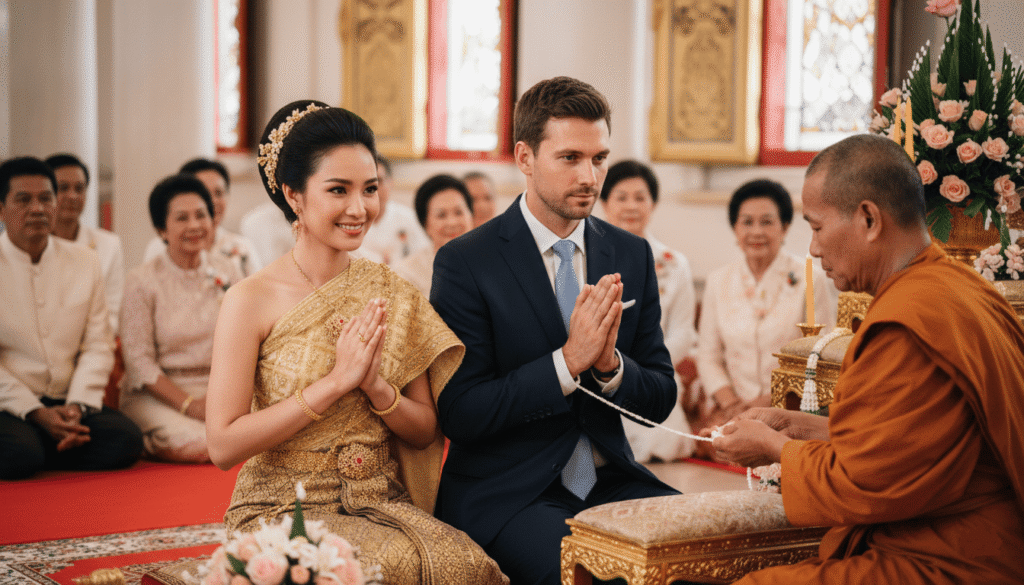 cérémonie mariage thailandaise et français